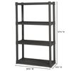 Sterilite 4 Shelf Unit Heavy Duty & Easy to Assemble Plastic Storage Unit, Gray