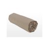 Home Linge Passion 57 Thread Count Fitted Sheet, Cotton, Dark Beige, Individual