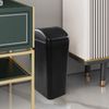 Rinboat Plastic Slim Black Swing Bin Dustbin with Lid, 14 Litre, 1 Pack