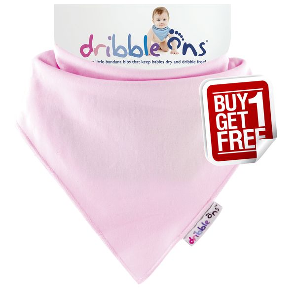 Dribble Ons Bib - Baby Pink (0-24 Months)
