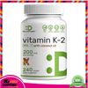 Vitamin K2 MK-7 200mcg 240 Softgels | Bone & Immune Support, Non-GMO Formula