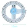 Full Circle Protractor Math Protractor 360 Degree Protractor Mathematical Geometric Protractor Angle Measuring Tool Transparent Plastic Perfect for Stationery Mathematics Geometry Drawing Teachers
