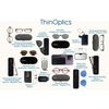 ThinOptics Reading Glasses 1.50 Black Frames With Keychain Case - Compact Foldable Reading Glasses 1.50 Strength With Flex-Fit Technology