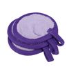 VOCOSTE Soft Flannel Pads Reusable Makeup Remover Eco Pads Facial Makeup Cleansing for Most Skin Types 3 Pcs Lavender Purple