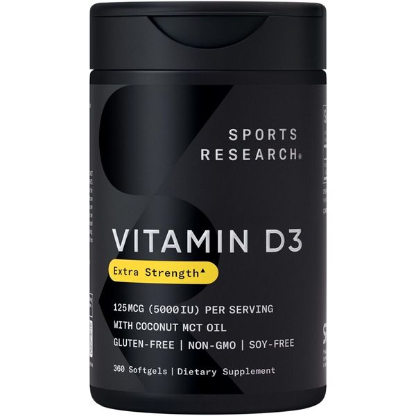 Vitamin D3 5000iu (360 softgels) FG160A