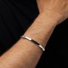Treasure Bay Mens Bracelet Solid 925 Sterling Silver Torque Bangle Bracelet Adjustable size