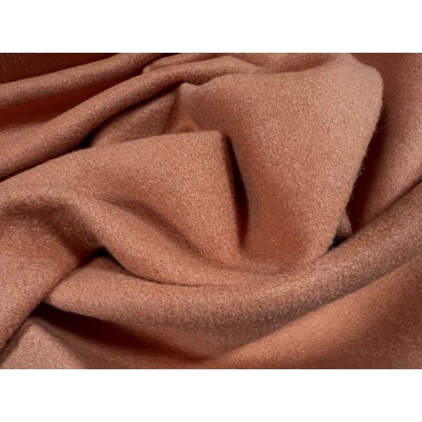 Vegan Wool Heavyweight Flannel Fabric, per metre - Plain - Old Rose