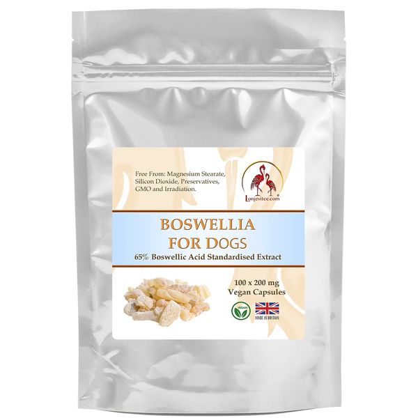 Lonjevitee Boswellia for Dogs 100 x 200 mg vegan capsules