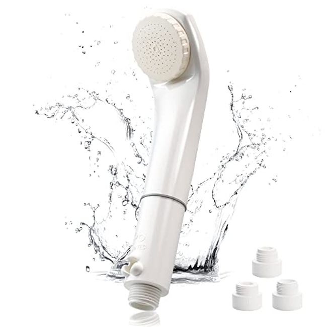 Pure Bull II Micro Nano Bubble Shower Head, Made in Japan, Light Head, Gentle on Sensitive Skin, Fine Bubble, Nano Bubble Shower Head, Genuine Product, Ivory