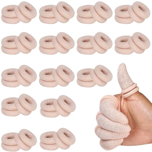 Finger Bandages 30PCS Thumb Bandage Protectors Tubular Finger Gauze Bandages Breathable Cotton Finger Cots for Injury Support Sports Fitness and Gardening Work