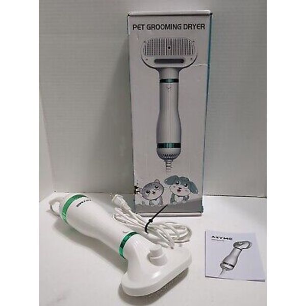 PET GROOMING DRYER 3 IN 1 SLICKER BRUSH, 3 TEMP HAIR DRYER & HAIR REMOVAL