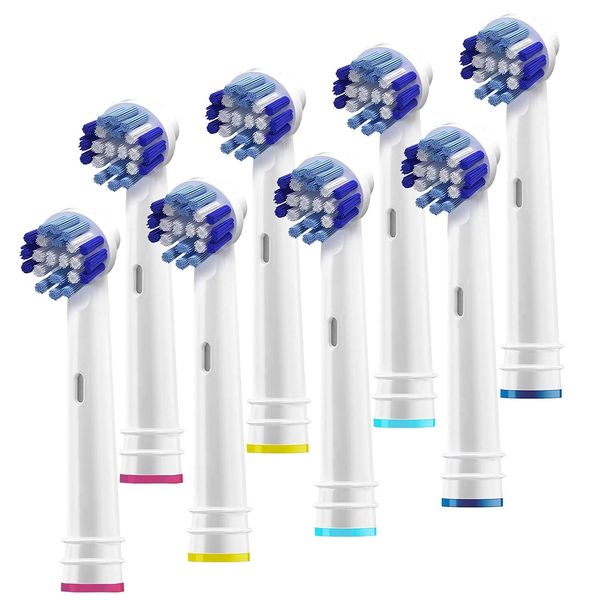 Replacement Toothbrush Heads Compatible with Oral B Braun- Pack of 8 Professional Electric Toothbrush Heads- Precision Refills for Oral-b 7000, Clean, Oral B Pro 1000, 9600, 500, 3000, 8000, Plus!