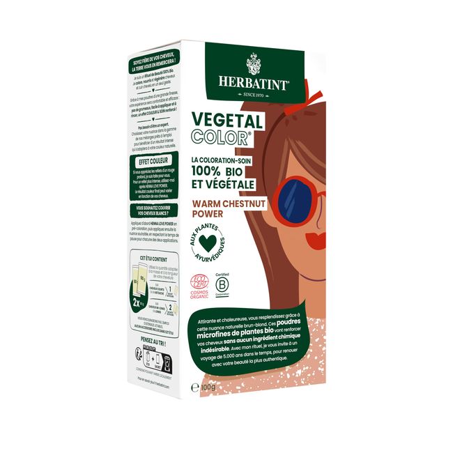 Herbatint Organic Warm Chestnut Power Vegetal Colour 100g