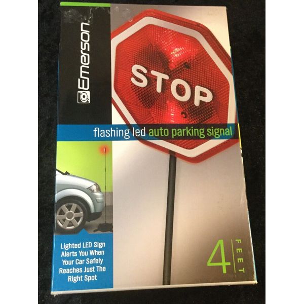 Garage Stop Sign 4 ft Flashing Emerson LED Auto Parking Signal Light, Home, New