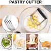 Pastry Cutter Set, 5-Piece Baking Tools with Dough Scraper & Silicone Mat
