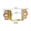 4 PCS Heavy Duty Bed Rail Metal Brackets Support Hinges (50mm)