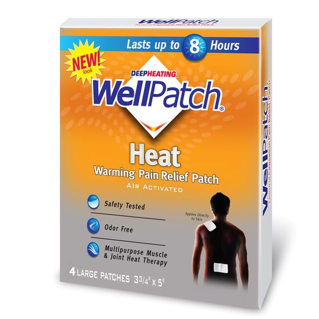 WellPatch Cooling Headache Pads, Migraine, 4 Large Patches- 4.3 x