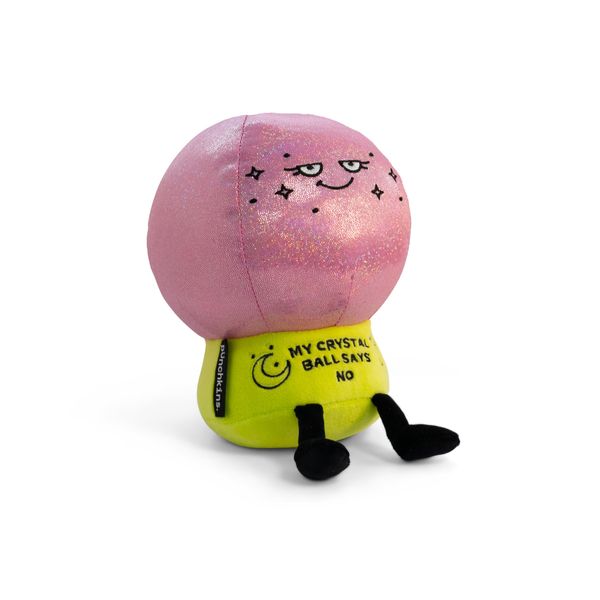 Punchkins Crystal Ball Plushie, Funny Meme Gag Gift, Comical Plush Collectible, Stocking Stuffer Present, Great for Emotional Support, Fun Desk Accessory, Weighted Base for Display