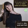 Natural Bamboo Bristle Brush + BONUS 4 Change Bristles Special Brush for Massage Scalp Without Damaging Bamboo Handle, Durable, Comfortable and Ergonomic