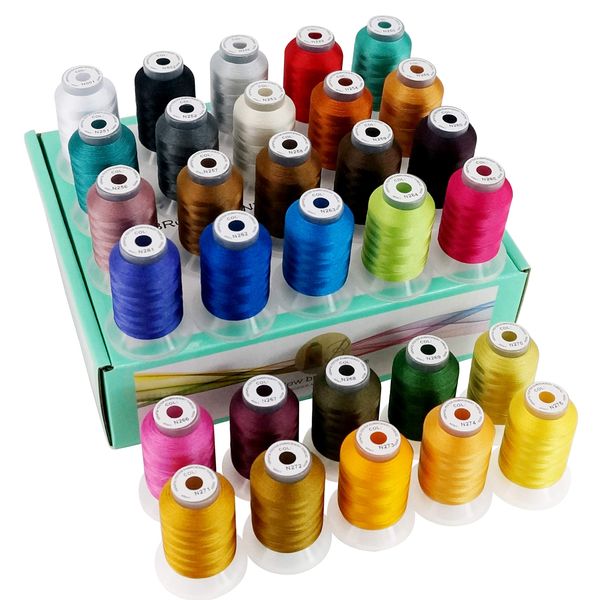 New brothread 30 New Janome Colours Polyester Machine Embroidery Thread Kit 500M Each Spool - Assortment 3