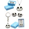 Bluebubble FRIGHT NIGHT Jack Skeleton Stud Earrings on Gift Card