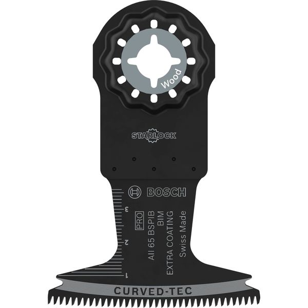 Bosch 1x PRO Multi Material AII 65 BSPIB Multitool Blade (for Hardwood, Plastic Coated Boards, Width 65 mm, Professional Accessory Multitool)