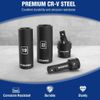 WORKPRO 20PACK 1/2" Drive Deep Impact Socket Set 10-27mm Universal Joint Metric