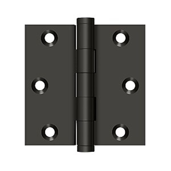 3"x3" Commercial Solid Brass Mortise Hinge Plain Bearing W/SQ Corner Oil Rub. 