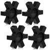 Flexible NBR Rubber Spider Insert Solid Spider Center Inserts Suitable for L Jaw Coupling Set, Black (4 Pcs, L100)