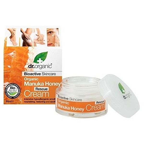 1 X 50ml Dr Organic Manuka Honey Rescue Cream Bioactive Intensive Care Emollient by N/A