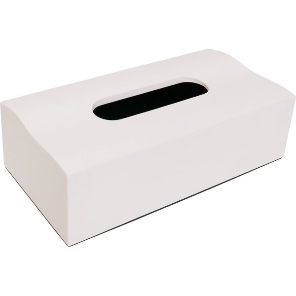 Ikeda 50372 Stylish Wave Tissue Box, White