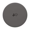 Black Initial Letter S Heart Minimalist Gray PopSockets Swappable PopGrip