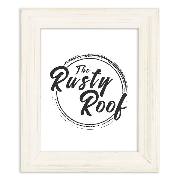 The Rusty Roof-Distressed Cimarron White-Solid Wood Picture Frame-11x14
