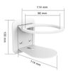 Wall Mount Shelf Hanger Holder Stand for Ech (2nd / 3rd Generation) Ech Plus (2nd Generation) and Google Home- A Space-Saving Solution (White)