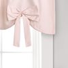 Lush Decor Melody Bow Window Curtain Valance, 18" x 52" + 2" Header, Blush