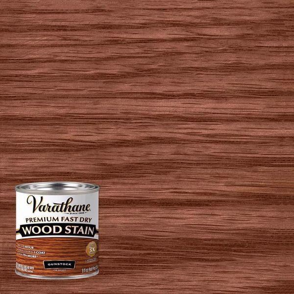 Varathane Semi-Transparent Gunstock Oil Urethane Modified Alkyd WoodStain 0.5pt