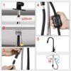 Stainless Steel Kitchen Faucets Single Lever Pull Down Sprayer Sink, Matte Black