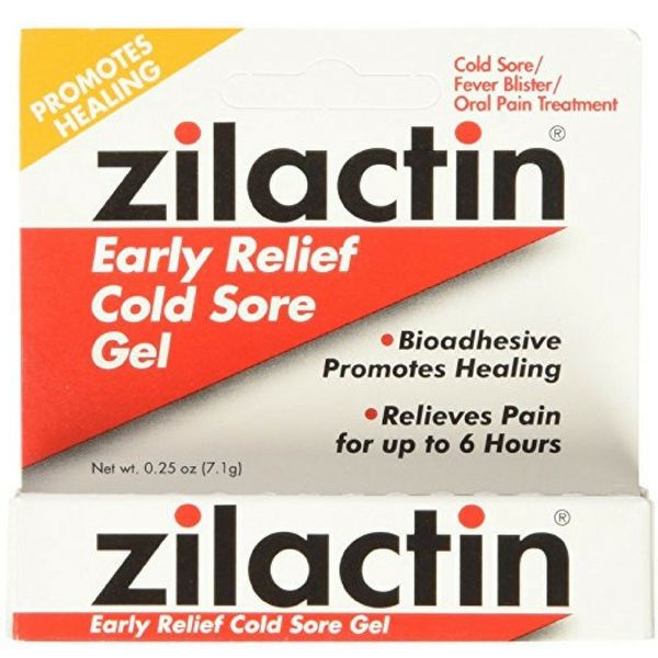 Zilactin Cold Sore Gel, Medicated Gel - 0.25 OzGel