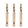 3 Pcs 6542 HSS Drill & Taps Bit Set with Cobalt Coating