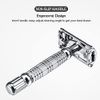 BAILI Butterfly Double Edge Safety Razor Rust-Proof Reusable Manual Wet Shaving Shaver for Men Women with Mirrored Travel Case BD179C