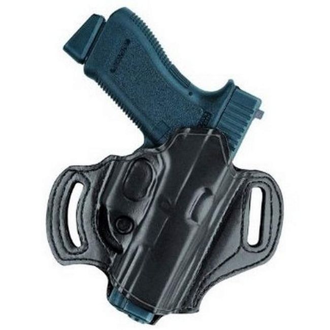 Aker Leather 168A FlatSider XR13 Open Top Belt Slide Holster for Colt, Beretta, Glock, Heckler & Koch, Smith & Wesson, Sig Sauer, and Springfield pistols, Black