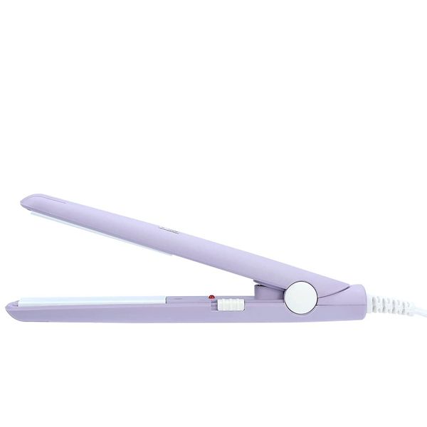 Klein Haarglätter 2 in 1 Mini Glätteisen und Lockenstab Einstellbare Temperatur Keramik Turmalinplatte Beauty Glätteisen Hair Curler für alle Haartypen(EU-Lila)