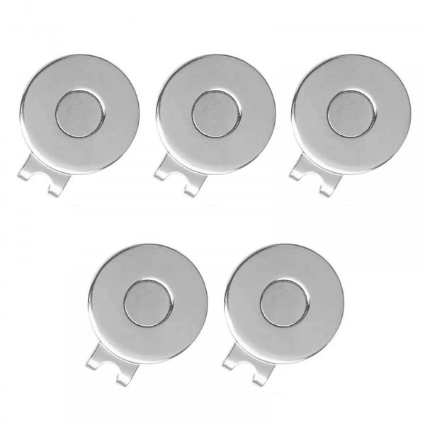 MiOYOOW Golf Ball Marker, 5Pcs 25mm Golf Hut Clip Cap Mütze Clips für Golf-Liebhaber