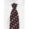 Jacob Alexander Men's Football Helmets Diagonal Pattern Regular Length Neck Tie - Black
