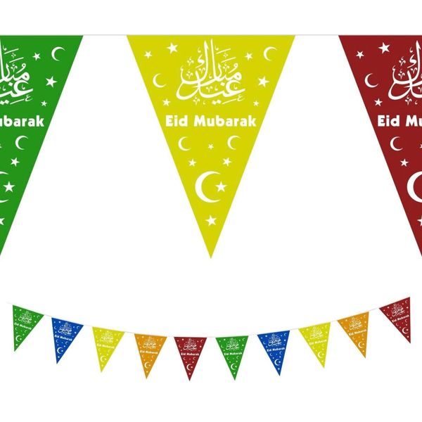 Eid Mubarak Ramadan Celebration Multicolour Mosque Decoration Bunting (1)