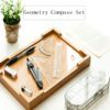 XINGSUI 8 Pcs Geometry Maths Set,Eometry Compass Set,for Drawing, Measurement, Mathematical Model, Learning Tool