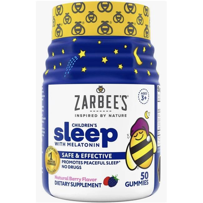 Zarbees Naturals Childrens Sleep W/ Melatonin Berry Flavored Gummies Drug Free