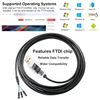 DTECH USB to TTL Adapter FTDI Chip 3.3V 3 Pin USB to UART Debug Cable FT232RNL IC Serial Converter LED Indicators Output 3.3 Volt for Windows 11 10 8 7 XP MAC Linux Easy Debugging Programming (1.0M)