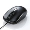 Sanwa Supply MA-BL150BK Wired Blue LED Mouse 3 Button Medium Black