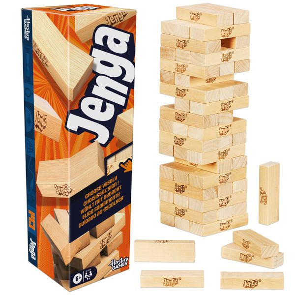 Official Hasbro Games Jenga Game with Digital Die